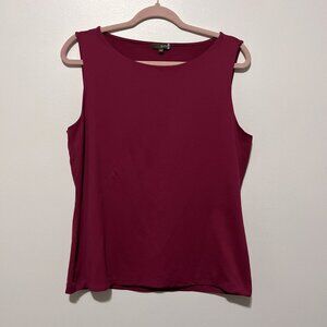 JudyP Womens Christina Sabrina Microfiber Top Size XL Fuchsia Minimalist Mature